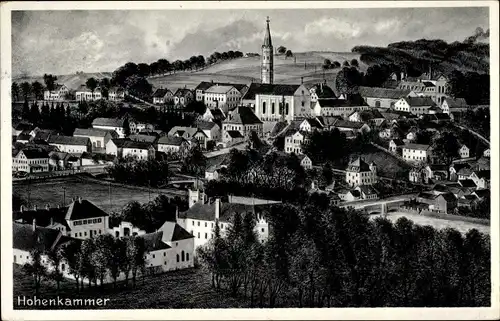 Ak Hohenkammer in Oberbayern, Blick auf Stadt und Kirche
