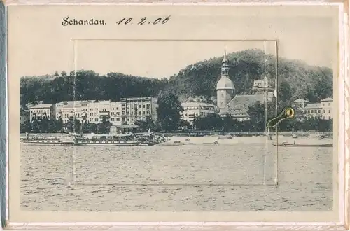 Leporello Ak Bad Schandau an der Elbe, Panorama vom Ort, Herrnskretschen, Edmundsklamm