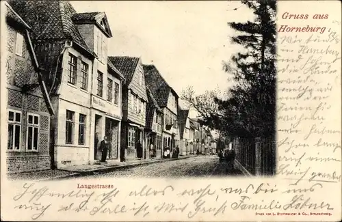 Ak Horneburg im Kreis Stade, Blick in die Langestraße