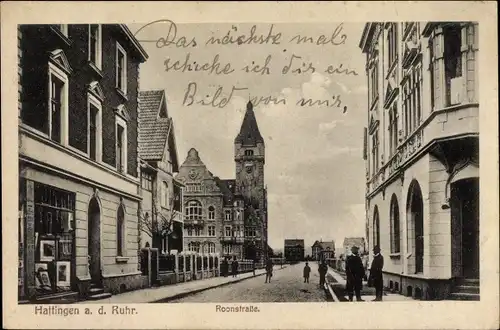 Ak Hattingen im Ennepe Ruhr Kreis, Blick in die Roonstraße