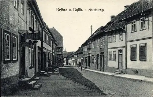 Ak Kelbra in Sachsen Anhalt, Partie auf der Marktstraße, Geschäft