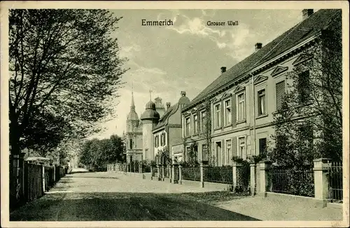 Ak Emmerich am Niederrhein, Großer Wall, Straßenpartie