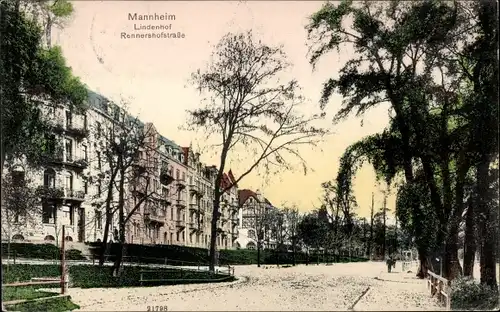 Ak Mannheim in Baden Württemberg, Lindenhof und Rennershofstraße