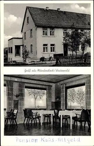 Ak Mündersbach Westerwald, Pension Kaus Altgeld