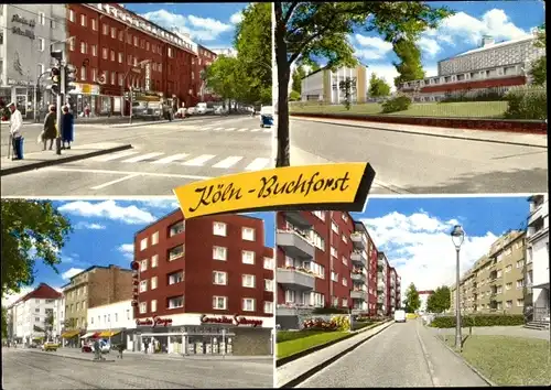 Ak Buchforst Mülheim Köln am Rhein, Straßenpartie, Gebäude