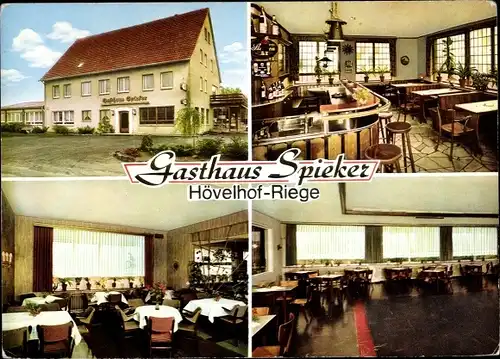 Ak Hövelhof-Riege Paderborn, Gasthaus Spieker, Inneres, Bar