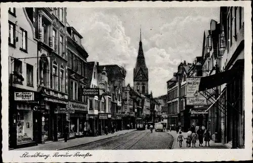 Ak Flensburg in Schleswig Holstein, Norderstraße, Kino Tonifilm, Geschäft