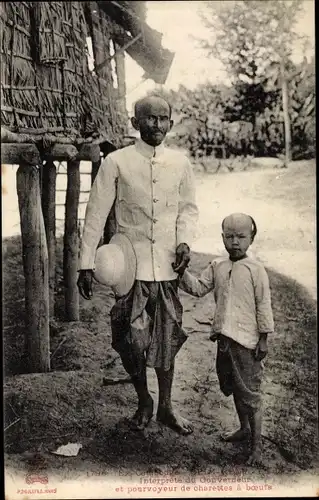 Ak Siem Reap Kambodscha, Interprete du Gouverneur, pourvoyeur de charettes a boeufs