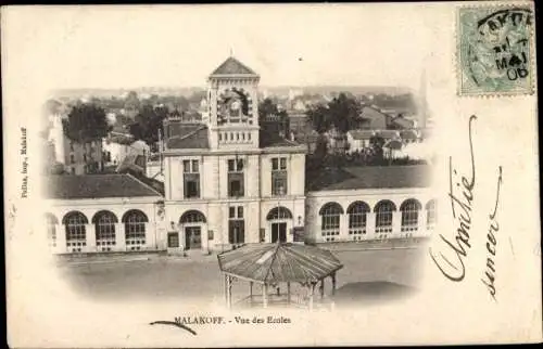 Ak Malakoff Hauts de Seine, Vue des Ecoles