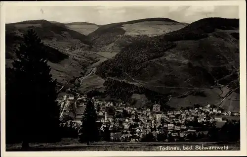 Ak Todtnau im Südschwarzwald, Stadtpanorama, Waldpartie, Felder