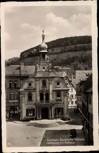 Ak Kulmbach in Oberfranken, Rathaus, Marktplatz