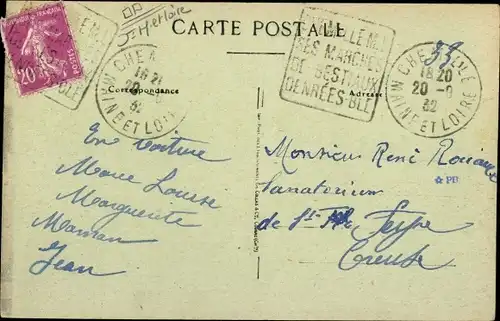 Ak Chemillé Maine et Loire, Rue Nationale, vue d'oiseau