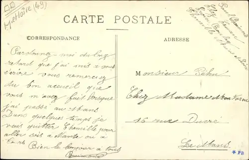 Ak Chemillé Maine et Loire, eglises, vues partielles de lieu