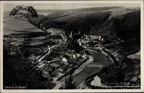 Ak Esch sur Sure Luxemburg, Hotel der Ardennen, Vue Panoramique de Esch