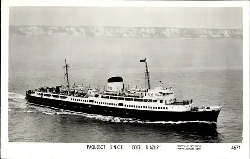 Ak Dampfer Cote d'Azur, SNCF