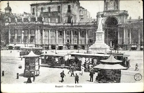 Ak Napoli Neapel Campania, Piazza Dante