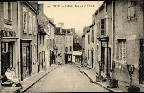 Ak Néris les Bains Allier, Rue du Commerce