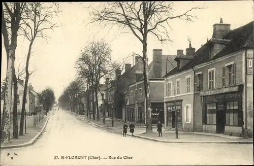 Ak Saint Florent Cher, Rue du Cher