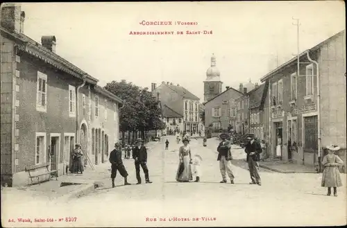 Ak Corcieux Vosges, Rue de l'Hotel de Ville