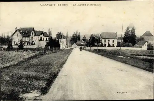 Ak Cravant Yonne, La Route Nationale