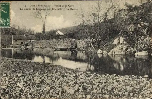 Ak Avallon Yonne, Vallee de la Cure, Le Moulin de Lingoux, pres Chastellux, La Momie