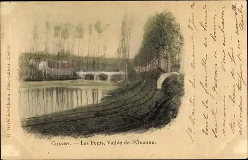 Ak Charny Yonne, Les Ponts, Vallée de l'Ouanne
