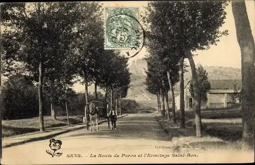 Ak Sens Yonne, La Route de Paron et l'Ermitage Saint Bon