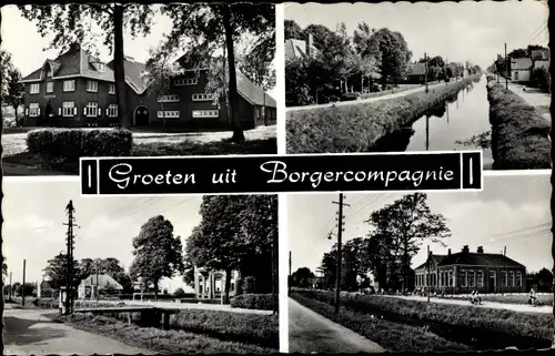 Ak Borgercompagnie Groningen, Kanalpartie, Straßenpartie