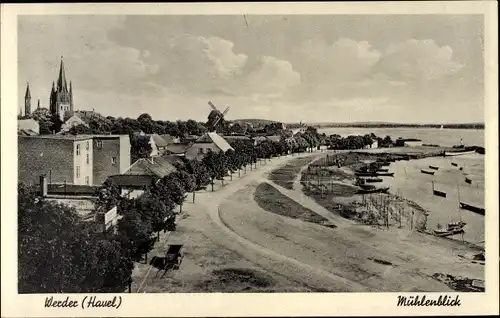 Ak Werder an der Havel, Mühlenblick