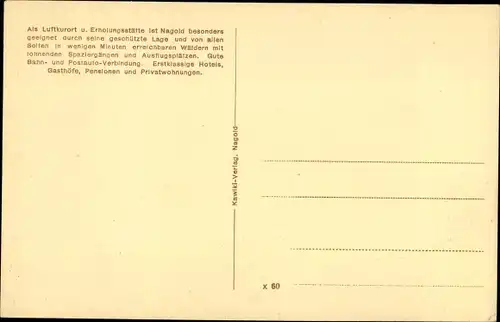 Ak Nagold Baden Württemberg, Militärgenesungsheim Waldeck