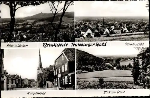 Ak Brackwede Bielefeld in Nordrhein Westfalen, Gesamtansicht, Hauptstraße, Senne