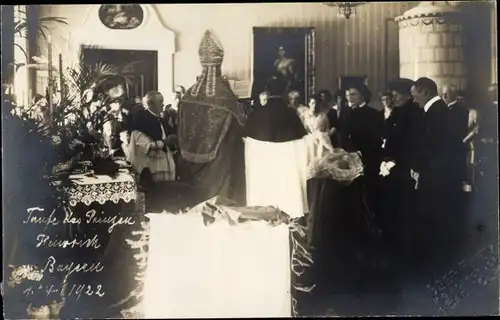 Ak Taufe des Prinzen Heinrich von Bayern 1922