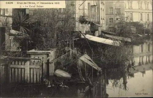 Ak Caen Calvados, Crue de l´Orne, 1er Décembre 1910