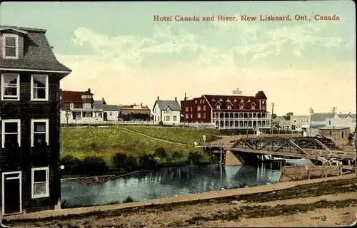 Ak New Liskeard Ontario Kanada, Hotel Canada and River