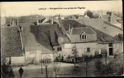 Ak Lailly en Val Loiret, Perspective vue prise de l'Eglise