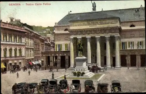 Ak Genova Genua Liguria, Teatro Carlo Felice