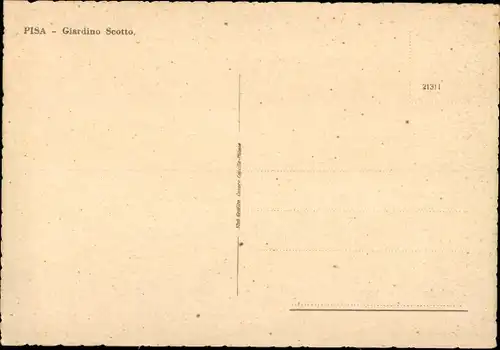 Ak Pisa Toscana, Giardino Scotto