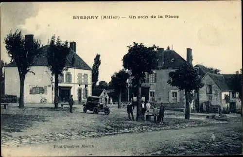 Ak Bresnay Allier, Un coin de la Place