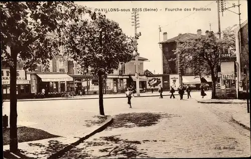 Ak Pavillons sous Bois Seine-Saint-Denis, Fourche des Pavillons