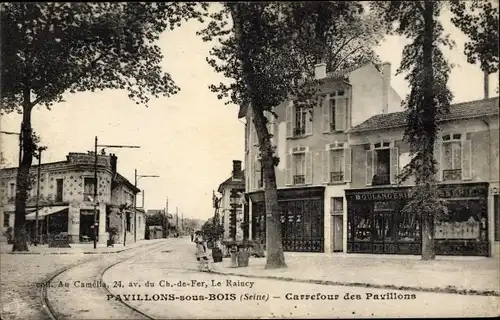 Ak Pavillons sous Bois Seine-Saint-Denis, Carrefour des Pavillons