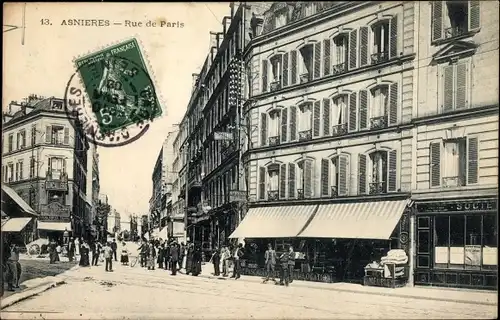 Ak Asnières-sur-Seine Hauts-de-Seine, Rue de Paris