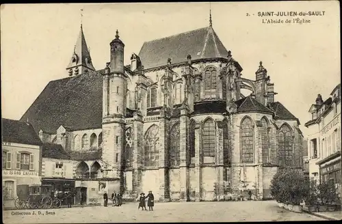 Ak Saint Julien du Sault Yonne, L'Abside de l'Eglise
