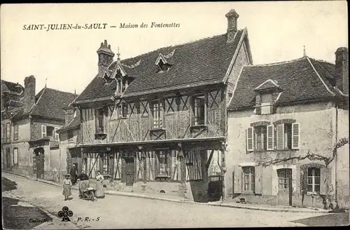 Ak Saint Julien du Sault Yonne, Maison des Fontenottes