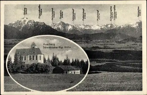 Ak Stolberg Südharz, Auerberg, Schwäbischer Rigi, Gebirgskette