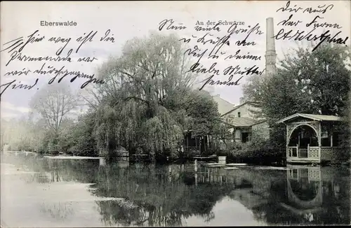 Ak Eberswalde im Kreis Barnim, An der Schwärze