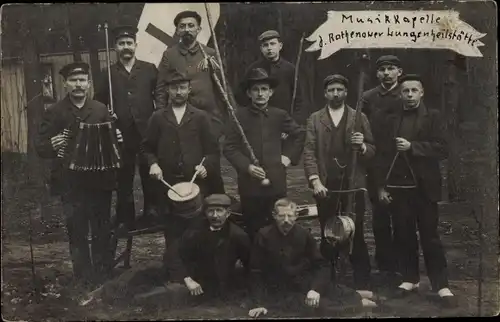 Foto Ak Rathenow im Havelland, Musikkapelle der Rathenower Lungenheilstätte