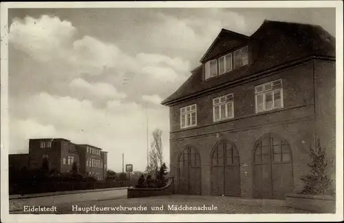 Ak Hamburg Eimsbüttel Eidelstedt, Hauptfeuerwehrwache u. Mädchenschule