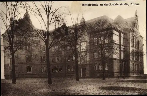 Ak Hamburg Altona, Mittelschule an der Arnkielstraße