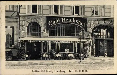 Ak Hamburg Nord Eppendorf, Café Reichshof