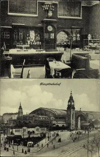 Ak Hamburg, Hauptbahnhof, Lloyd Hotel u. Restaurant, Innenansicht